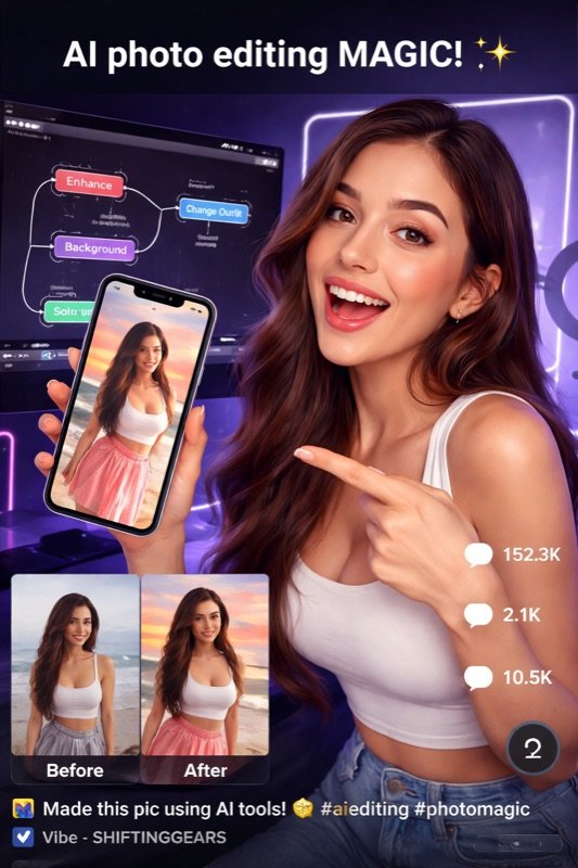 AI photo editing creator post