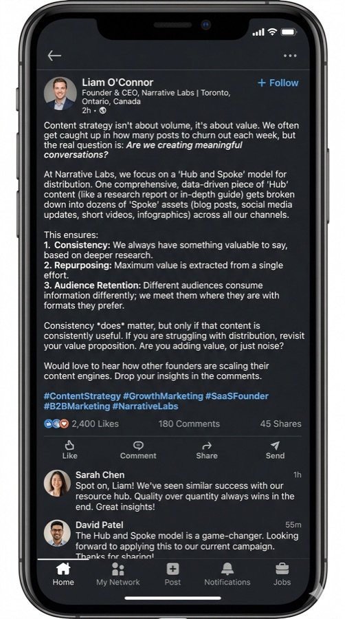 LinkedIn thought leadership post